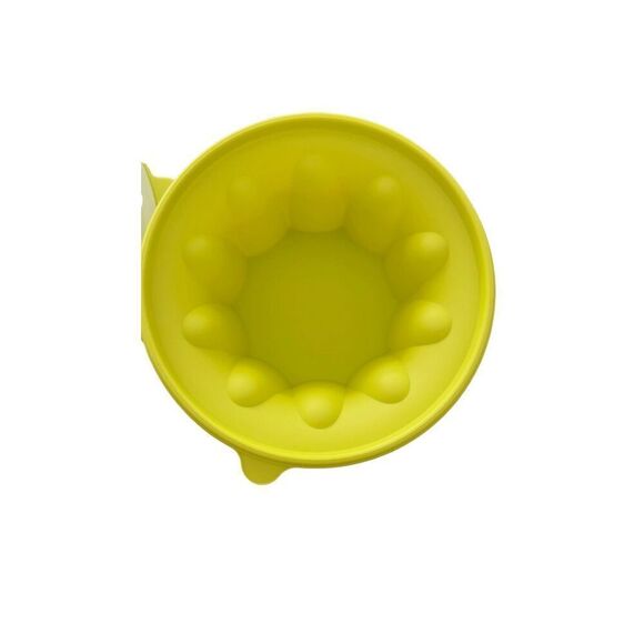 Tupperware Jello Mold Ring Electric Yellow 3 Pc. New - Picture 4 of 9